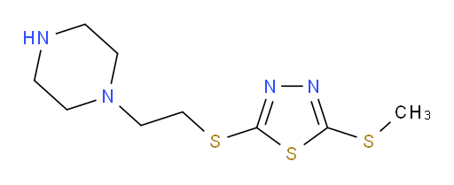 2-(methylthio)-5-((2-(piperazin-1-yl)ethyl)thio)-1,3,4-thiadiazole