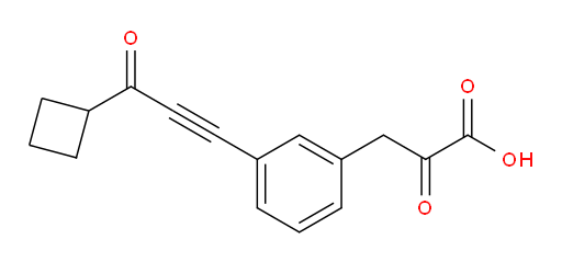 3-(3-(3-cyclobutyl-3-oxoprop-1-yn-1-yl)phenyl)-2-oxopropanoic acid