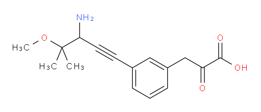 3-(3-(3-amino-4-methoxy-4-methylpent-1-yn-1-yl)phenyl)-2-oxopropanoic acid