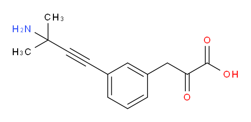 3-(3-(3-amino-3-methylbut-1-yn-1-yl)phenyl)-2-oxopropanoic acid