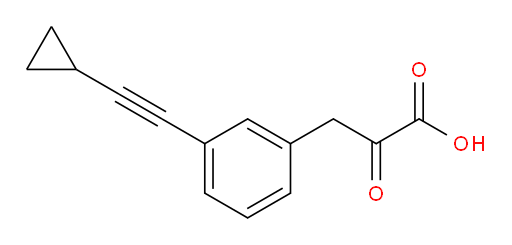 3-(3-(cyclopropylethynyl)phenyl)-2-oxopropanoic acid