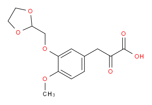 3-(3-((1,3-dioxolan-2-yl)methoxy)-4-methoxyphenyl)-2-oxopropanoic acid