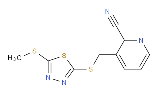 3-(((5-(methylthio)-1,3,4-thiadiazol-2-yl)thio)methyl)picolinonitrile