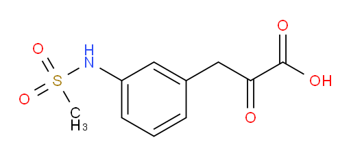 3-(3-(methylsulfonamido)phenyl)-2-oxopropanoic acid