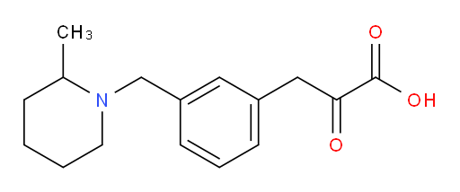 3-(3-((2-methylpiperidin-1-yl)methyl)phenyl)-2-oxopropanoic acid