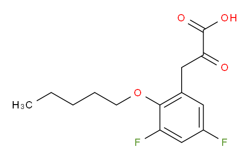 3-(3,5-difluoro-2-(pentyloxy)phenyl)-2-oxopropanoic acid
