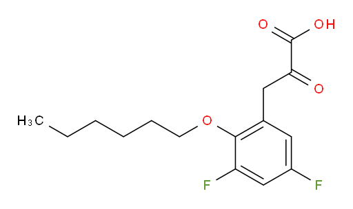 3-(3,5-difluoro-2-(hexyloxy)phenyl)-2-oxopropanoic acid