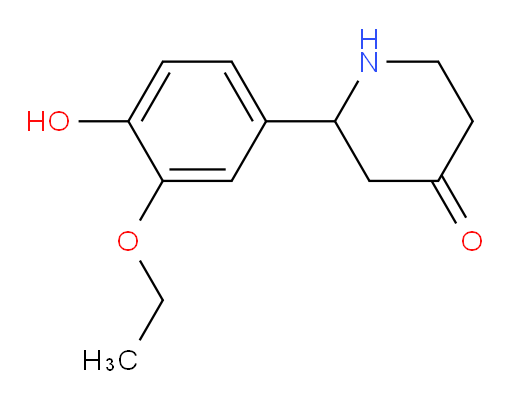 2-(3-ethoxy-4-hydroxyphenyl)piperidin-4-one