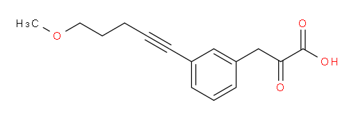 3-(3-(5-methoxypent-1-yn-1-yl)phenyl)-2-oxopropanoic acid