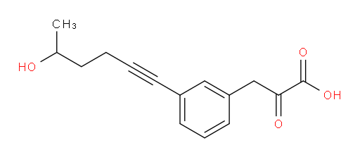 3-(3-(5-hydroxyhex-1-yn-1-yl)phenyl)-2-oxopropanoic acid