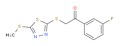 1-(3-fluorophenyl)-2-((5-(methylthio)-1,3,4-thiadiazol-2-yl)thio)ethanone