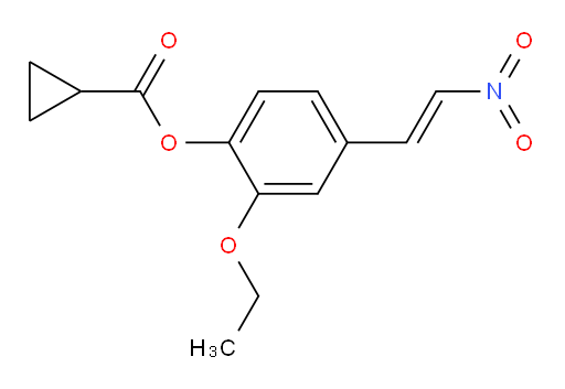 (E)-2-ethoxy-4-(2-nitrovinyl)phenyl cyclopropanecarboxylate