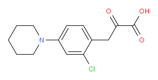 3-(2-chloro-4-(piperidin-1-yl)phenyl)-2-oxopropanoic acid