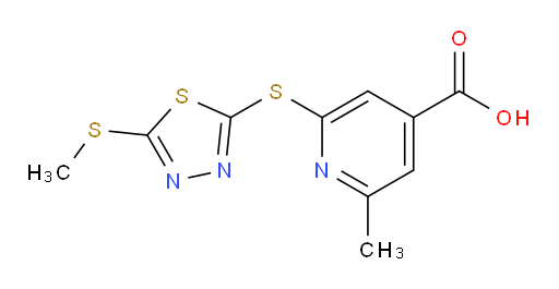 2-methyl-6-((5-(methylthio)-1,3,4-thiadiazol-2-yl)thio)isonicotinic acid