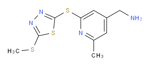 (2-methyl-6-((5-(methylthio)-1,3,4-thiadiazol-2-yl)thio)pyridin-4-yl)methanamine