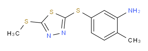 2-methyl-5-((5-(methylthio)-1,3,4-thiadiazol-2-yl)thio)aniline