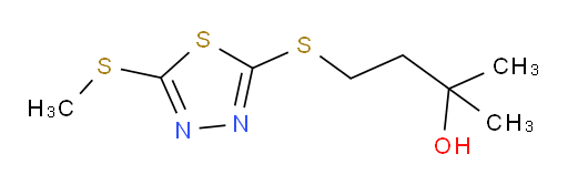 2-methyl-4-((5-(methylthio)-1,3,4-thiadiazol-2-yl)thio)butan-2-ol