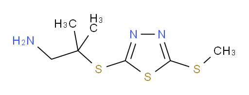 2-methyl-2-((5-(methylthio)-1,3,4-thiadiazol-2-yl)thio)propan-1-amine
