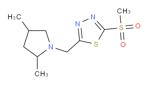 2-((2,4-dimethylpyrrolidin-1-yl)methyl)-5-(methylsulfonyl)-1,3,4-thiadiazole