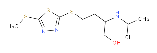 2-(isopropylamino)-4-((5-(methylthio)-1,3,4-thiadiazol-2-yl)thio)butan-1-ol
