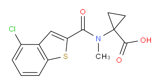 1-(4-chloro-N-methylbenzo[b]thiophene-2-carboxamido)cyclopropanecarboxylic acid