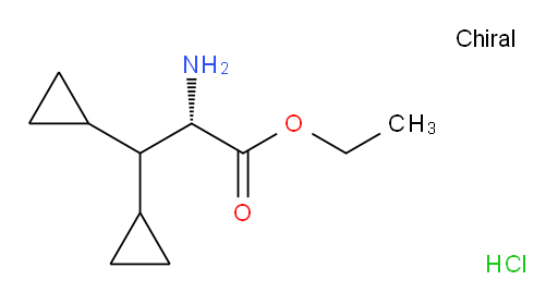 (S)-ethyl 2-amino-3,3-dicyclopropylpropanoate hydrochloride
