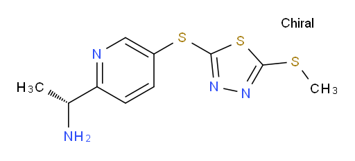 (R)-1-(5-((5-(methylthio)-1,3,4-thiadiazol-2-yl)thio)pyridin-2-yl)ethanamine