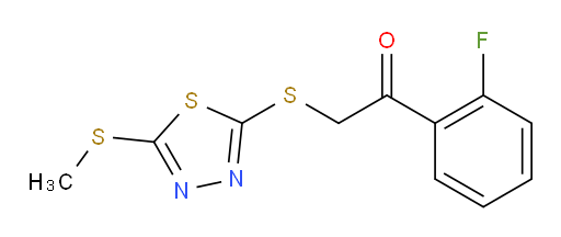 1-(2-fluorophenyl)-2-((5-(methylthio)-1,3,4-thiadiazol-2-yl)thio)ethanone