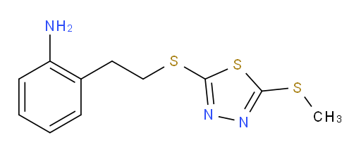 2-(2-((5-(methylthio)-1,3,4-thiadiazol-2-yl)thio)ethyl)aniline
