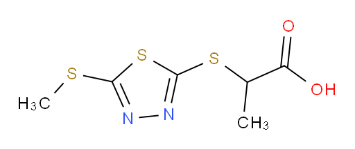 2-((5-(methylthio)-1,3,4-thiadiazol-2-yl)thio)propanoic acid