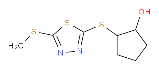 2-((5-(methylthio)-1,3,4-thiadiazol-2-yl)thio)cyclopentanol