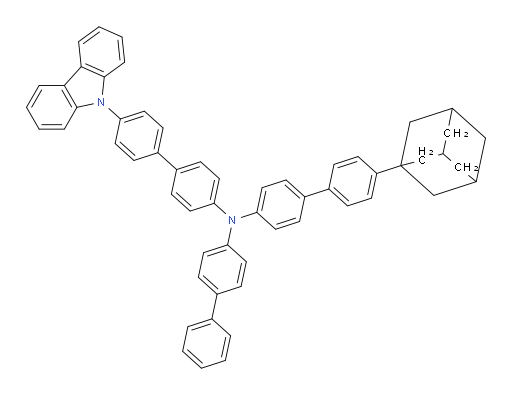 N-(4'-(9H-carbazol-9-yl)-[1,1'-biphenyl]-4-yl)-N-([1,1'-biphenyl]-4-yl)-4'-(adamantan-1-yl)-[1,1'-biphenyl]-4-amine