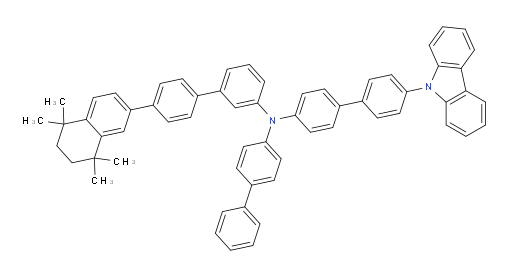 N-(4'-(9H-carbazol-9-yl)-[1,1'-biphenyl]-4-yl)-N-([1,1'-biphenyl]-4-yl)-4'-(5,5,8,8-tetramethyl-5,6,7,8-tetrahydronaphthalen-2-yl)-[1,1'-biphenyl]-3-amine