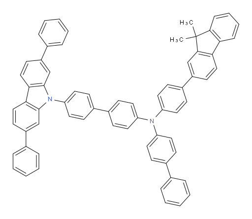 N-([1,1'-biphenyl]-4-yl)-N-(4-(9,9-dimethyl-9H-fluoren-2-yl)phenyl)-4'-(2,7-diphenyl-9H-carbazol-9-yl)-[1,1'-biphenyl]-4-amine