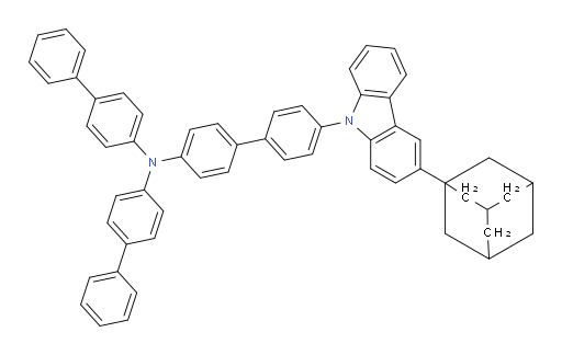 N,N-di([1,1'-biphenyl]-4-yl)-4'-(3-(adamantan-1-yl)-9H-carbazol-9-yl)-[1,1'-biphenyl]-4-amine
