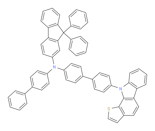 N-(4'-(10H-thieno[2,3-a]carbazol-10-yl)-[1,1'-biphenyl]-4-yl)-N-([1,1'-biphenyl]-4-yl)-9,9-diphenyl-9H-fluoren-2-amine