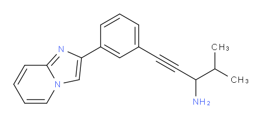 1-(3-(imidazo[1,2-a]pyridin-2-yl)phenyl)-4-methylpent-1-yn-3-amine