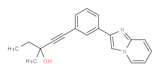 1-(3-(imidazo[1,2-a]pyridin-2-yl)phenyl)-3-methylpent-1-yn-3-ol