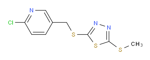 2-(((6-chloropyridin-3-yl)methyl)thio)-5-(methylthio)-1,3,4-thiadiazole