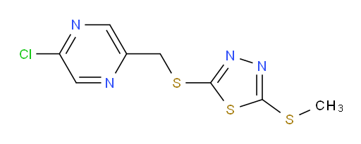 2-(((5-chloropyrazin-2-yl)methyl)thio)-5-(methylthio)-1,3,4-thiadiazole