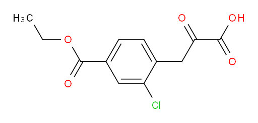 3-(2-chloro-4-(ethoxycarbonyl)phenyl)-2-oxopropanoic acid