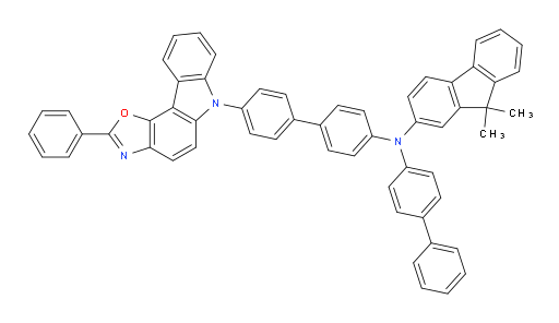N-([1,1'-biphenyl]-4-yl)-9,9-dimethyl-N-(4'-(2-phenyl-6H-oxazolo[4,5-c]carbazol-6-yl)-[1,1'-biphenyl]-4-yl)-9H-fluoren-2-amine