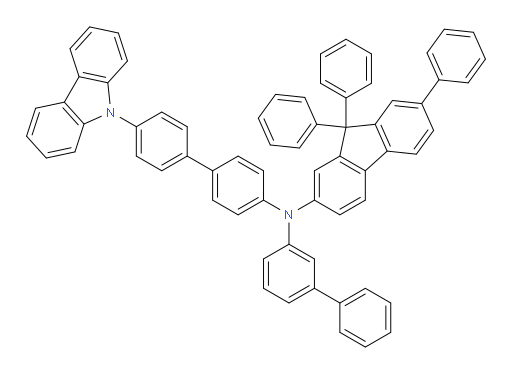 N-(4'-(9H-carbazol-9-yl)-[1,1'-biphenyl]-4-yl)-N-([1,1'-biphenyl]-3-yl)-7,9,9-triphenyl-9H-fluoren-2-amine