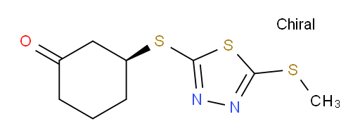 (S)-3-((5-(methylthio)-1,3,4-thiadiazol-2-yl)thio)cyclohexanone
