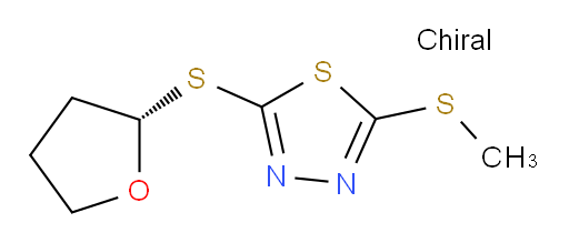 (S)-2-(methylthio)-5-((tetrahydrofuran-2-yl)thio)-1,3,4-thiadiazole