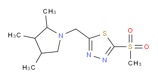 2-(methylsulfonyl)-5-((2,3,4-trimethylpyrrolidin-1-yl)methyl)-1,3,4-thiadiazole