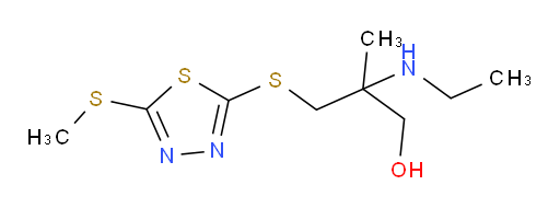 2-(ethylamino)-2-methyl-3-((5-(methylthio)-1,3,4-thiadiazol-2-yl)thio)propan-1-ol