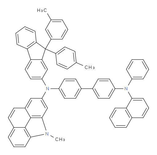 N4-(4-methyl-4H-benzo[def]carbazol-2-yl)-N4'-(naphthalen-1-yl)-N4'-phenyl-N4-(9-(m-tolyl)-9-(p-tolyl)-9H-fluoren-2-yl)-[1,1'-biphenyl]-4,4'-diamine