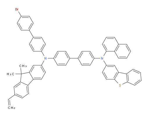 N4-(4'-bromo-[1,1'-biphenyl]-4-yl)-N4'-(dibenzo[b,d]thiophen-2-yl)-N4-(9,9-dimethyl-7-vinyl-9H-fluoren-2-yl)-N4'-(naphthalen-1-yl)-[1,1'-biphenyl]-4,4'-diamine