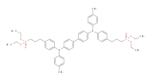 tetraethyl ((([1,1'-biphenyl]-4,4'-diylbis(p-tolylazanediyl))bis(4,1-phenylene))bis(propane-3,1-diyl))bis(phosphonate)